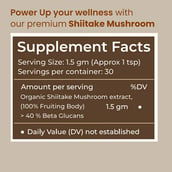 3 - Rooted Active Naturals Shiitake Organic Mushroom Extract, 60 g