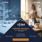 9 - AS-IT-IS Nutrition ATOM PWR Whey Protein XL,  2.2 lb  Double Rich Chocolate 