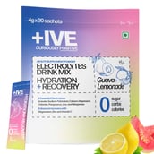 1 - Curiously +IVE Electrolytes Drink Mix Hydration + Recovery, 20 sachets/pack Lemonade + Guava