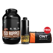 QNT ISO Ripped & Carnipump Ripping Pre-workout 500 ml Navel Orange Combo,  4.4 lb  Choco Brownie 