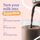 6 - Supermilk Gritzo Growth+ for Girl 13+ years,  334 g  Double Chocolate (Pack of 10)