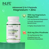 3 - INLIFE Magnesium Glycinate with Zinc Picolinate, Unflavoured 120 capsules