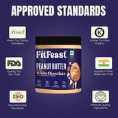6 - FitFeast Peanut Butter, 380 g White Chocolate