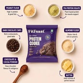 3 - FitFeast Protein Cookie,  40 g  Chocolate Chips (Pack of 6) 