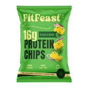 6 - FitFeast Protein Chips, 60 g Cream & Onion (Pack of 6)