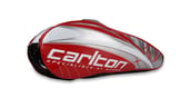 Carlton CP1017 Double Compartment Badminton Kit Bag,  Red & Silver 