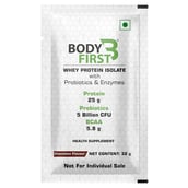 sachet - BodyFirst Whey Protein Isolate with Probiotics and Enzymes,  7 sachets/pack  Chocolate 