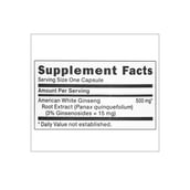 Supplement - GNC American Ginseng,  90 capsules 