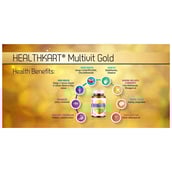 Benefit2 - HealthKart Multivit Gold 5-in-1-MultiVitamin OP, 90 capsules Unflavoured