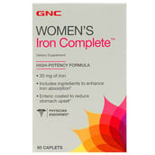 GNC Womens Iron Complete, 60 caplets