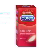 Durex Feel Thin Condom, Unflavoured 10 Piece(s)/Pack