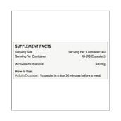 supplement - Perennial Lifesciences Activated Charcoal 500mg,  90 capsules 