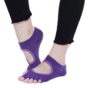 2 - Strauss Yoga Socks,  Dark Purple  Free Size 