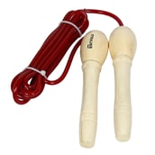 1 - Strauss Wooden Skipping Rope,  Red  Free Size 