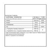 nutritionalfact - BodyFirst L Tryptophan Peptide,  60 capsules 