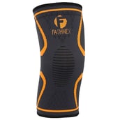 1 - Fashnex Knee Support Gear, Orange & Black XL