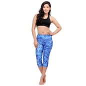 1 - Swee Women's Plain Leggings (SweeAth102), Blue Small