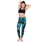 1 - Swee Women's Plain Leggings (SweeAth105),  Turquoise  XXL 