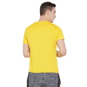 4 - Masch Mens Just Keep Running T Shirt,  Yellow  Large 