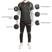 2 - Fitup Life Solid Men Round Neck Reversible T Shirt,  Black  Small 