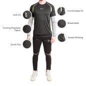 3 - Fitup Life Solid Men Round Neck Reversible T Shirt,  Black  XL 