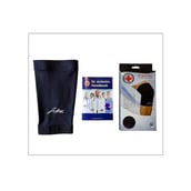 3 - Dr. Arthritis Copper Infused Knee Support,  Black with Hand Book  Large 