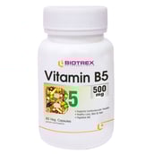 3 - Biotrex Vitamin B5 500mg,  Unflavoured  60 veggie capsule(s) 