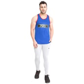2 - Aesthetic Bodies Men's LongLine Stringer,  Blue  Small 