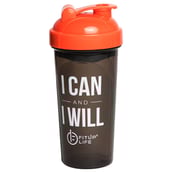 2 - Fitup Life Gym Shaker with BPA Free Material,  Black and Orange  700 ml 