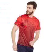 3 - Masch Mens Regular Fit Polyester Active T Shirt (MSTS1017 HSP BDR),  Red  Large 