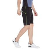 4 - Masch Mens Regular Fit Polyester Shorts (MSSH 0618 CS FLOCK BNEON), Medium Black