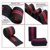 1 - Xtrim Durafit Knee Wrap,  Black and Red  Free Size 