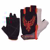 Xtrim Pro Grip Real Leather Gym Training Gloves for Men,  Black & Red  XXL 