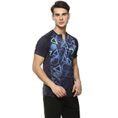 2 - Campus Sutra Graphic Print Men Round or Crew T Shirt,  Blue  Medium 