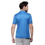 1 - Campus Sutra Solid Men Polo Neck Half Sleeve T Shirt, Blue Small