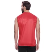 2 - Campus Sutra Solid Men Round or Crew Sleeveless T Shirt,  Red  Medium 