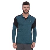 Campus Sutra Solid Men Polo Neck T Shirt,  Green  Small 