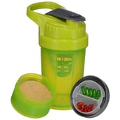 2 - Greenbee Protein Shaker, Green 450 ml