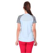4 - Vector X Printed Women's Round Neck T Shirt (VTDF 005), Aqua Small