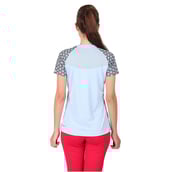 4 - Vector X Printed Women's Round Neck T Shirt  (VTDF 005),  Aqua  XL 