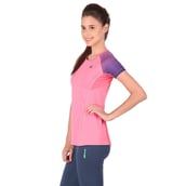2 - Vector X Women's Round Neck T Shirt (VTDF 006),  Pink  Large 
