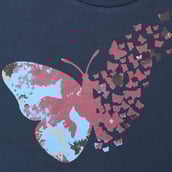 4 - Vector X Printed Cotton Lycra Women Round Neck T Shirt (VTDF 036),  Blue  Medium 