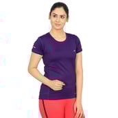 1 - Vector X Women's Polyester Round Neck T Shirt (VTDF 015),  Purple  Small 