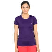 2 - Vector X Women's Polyester Round Neck T Shirt (VTDF 015),  Purple  Small 