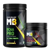 MuscleBlaze PRE Workout 300 Fruit Punch & BCAA Pro Pineapple Combo