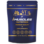 1 - iMuscles Nutrition 100% Pure Whey Protein Concentrate Powder 80%,  2 lb  Unflavoured 