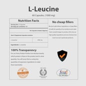 supplement - MyFitFuel L Leucine 1000 mg,  60 capsules  30 Servings  Unflavoured 