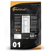 Back - MyFitFuel Advance MFF 100% Whey Protein, 4.4 lb Chocolate Banana Cookie
