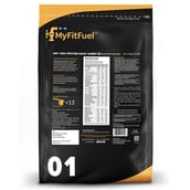 Back - MyFitFuel MFF High Protein Mass Gainer, 2.2 lb Double Rich Chocolate
