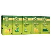 Laplant Green Tea Pack, 125 Piece(s)/Pack Combo 1 (Pure, Lemon, Tulsi, Mint & Lemon-Ginger)